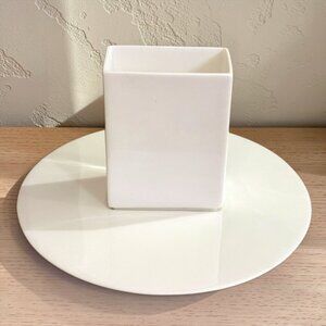 Alessi  Wiel Aretsun Rectangular Espresso Cup Saucer Set 80s 90s Postmodern MINT